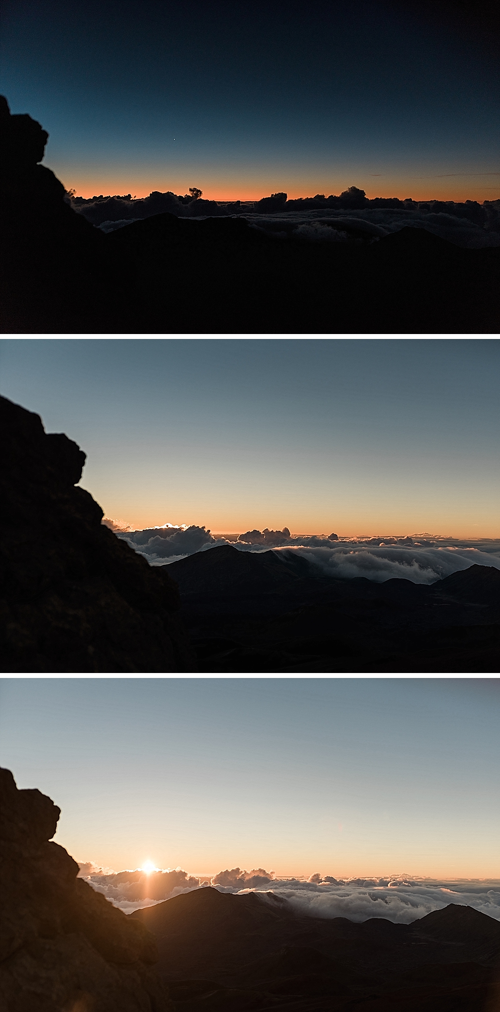 sunrise at Haleakala national park