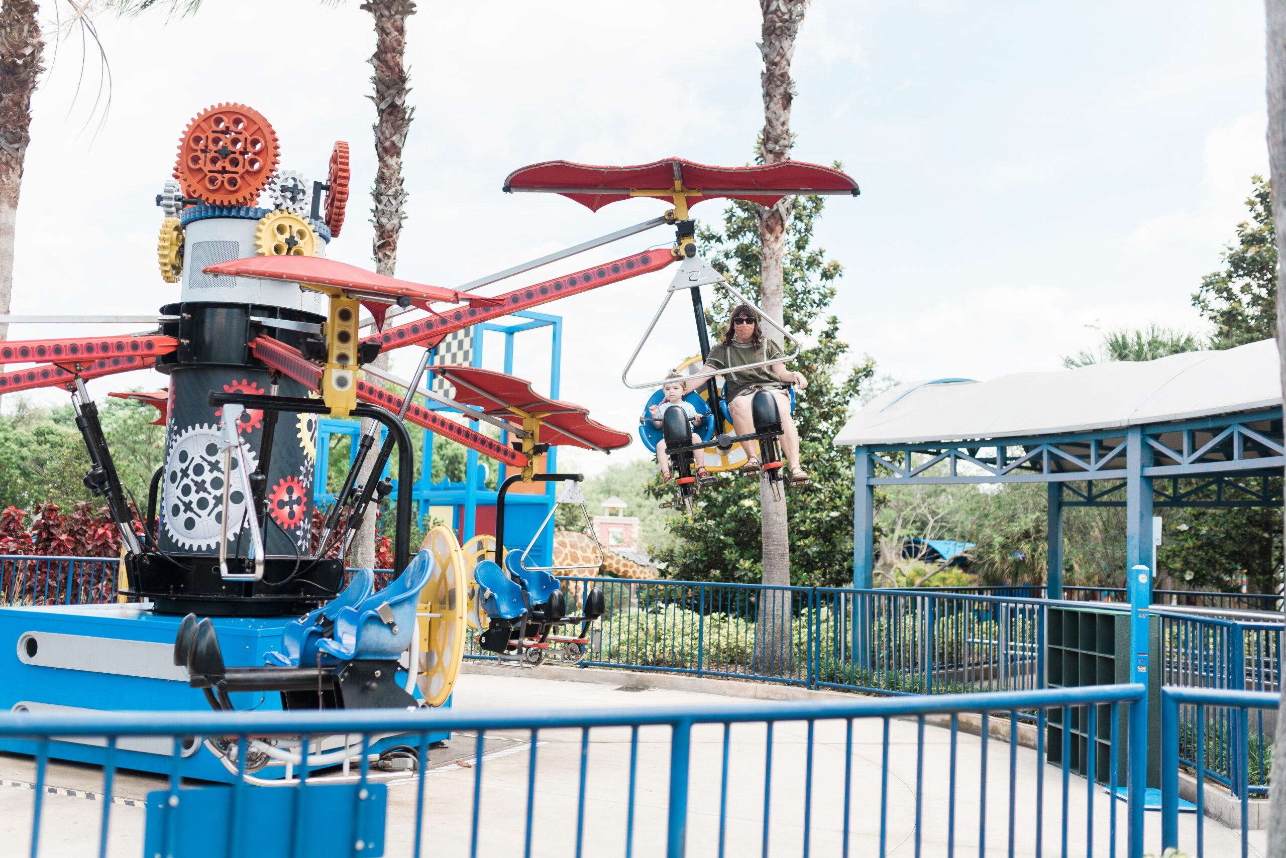 Brittney Naylor and daughter on ride at LEGOLAND Florida