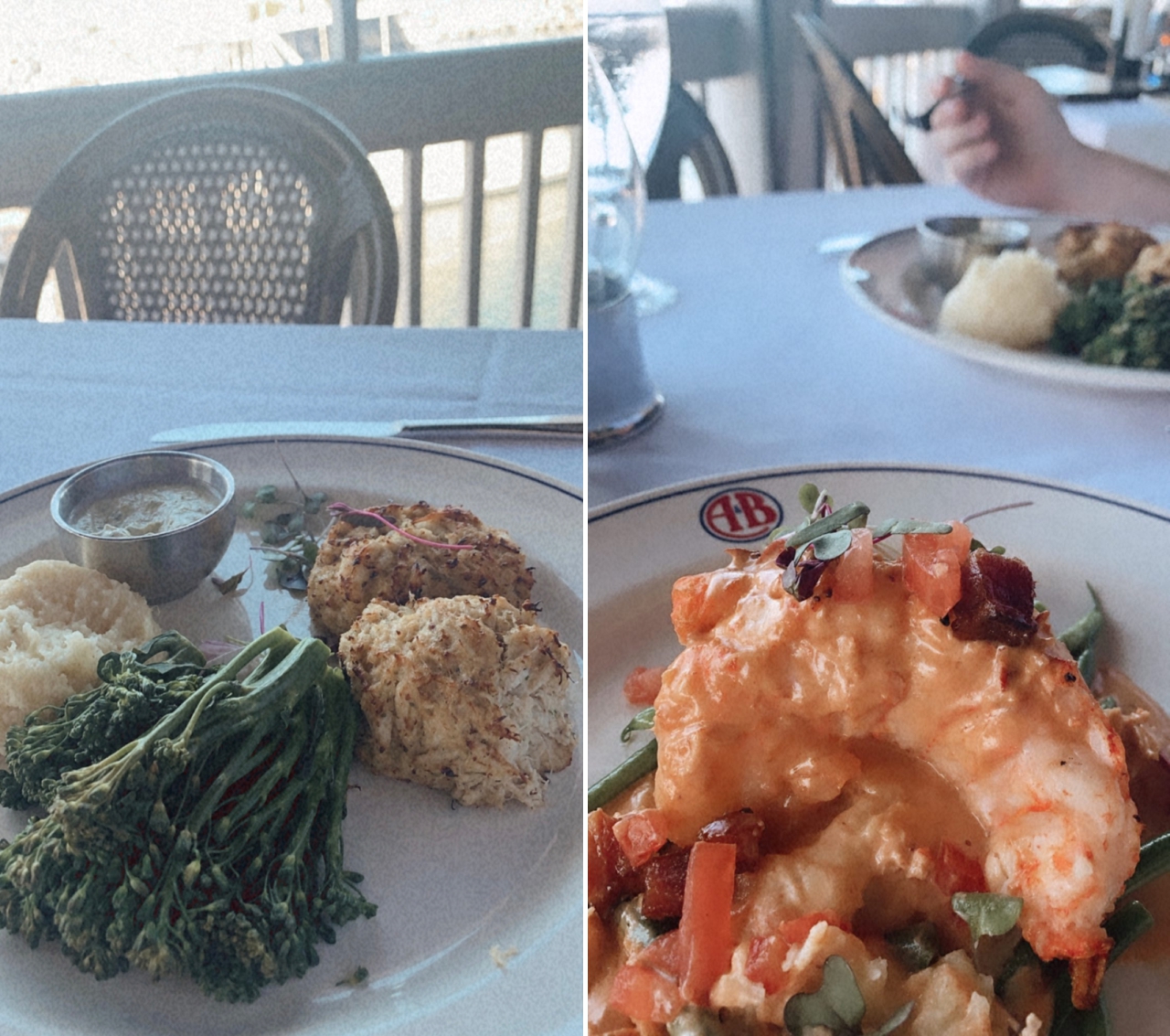 Lobster and Crab Cakes at A&B Lobster House in Key West Florida