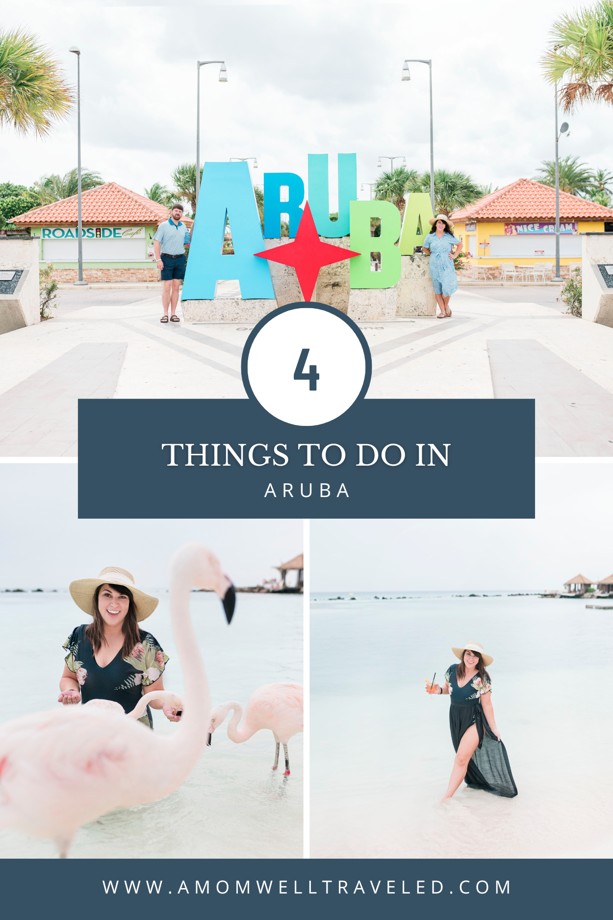 4 Things to do in Aruba, Flamingo Beach and more Pinterest Pin