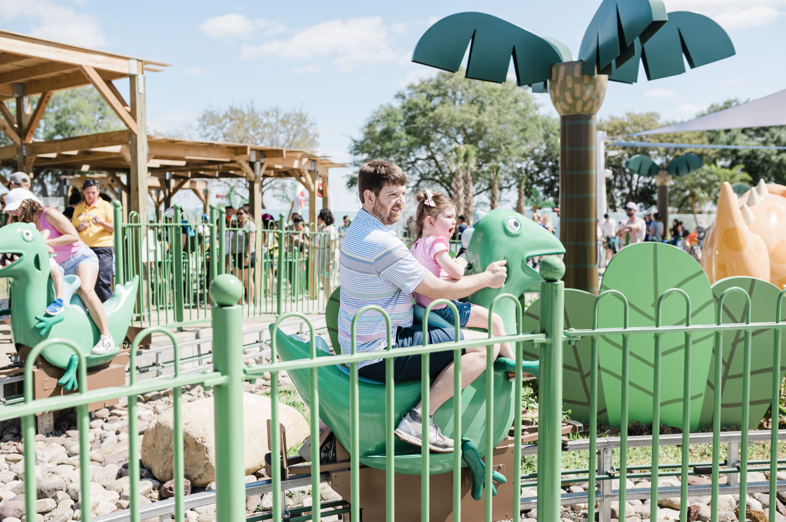 dinosaur ride at peppa pig theme park
