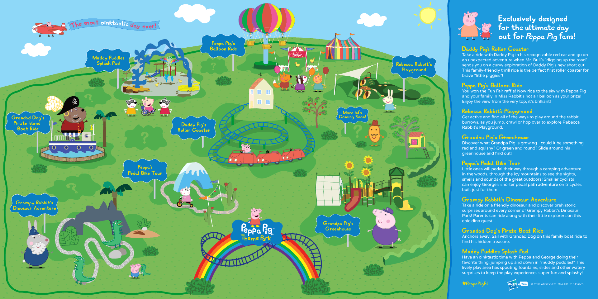 map of peppa pig theme park