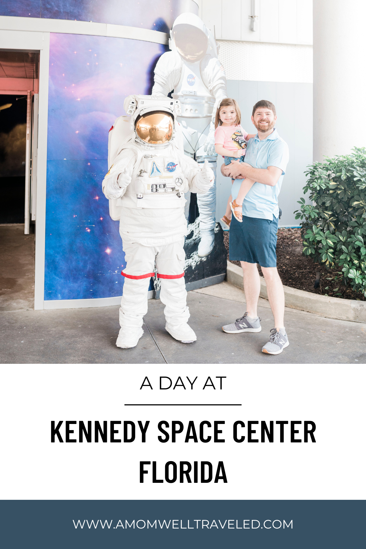 John Naylor and Daughter with astronaut at the Kennedy Space Center Orlando Florida
