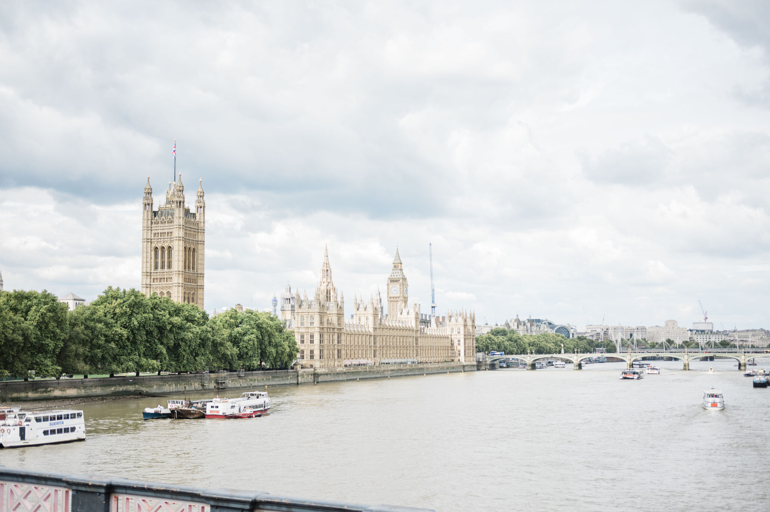 Big Ben and the palace from the river, 4 day london itinerary, london for first timers
