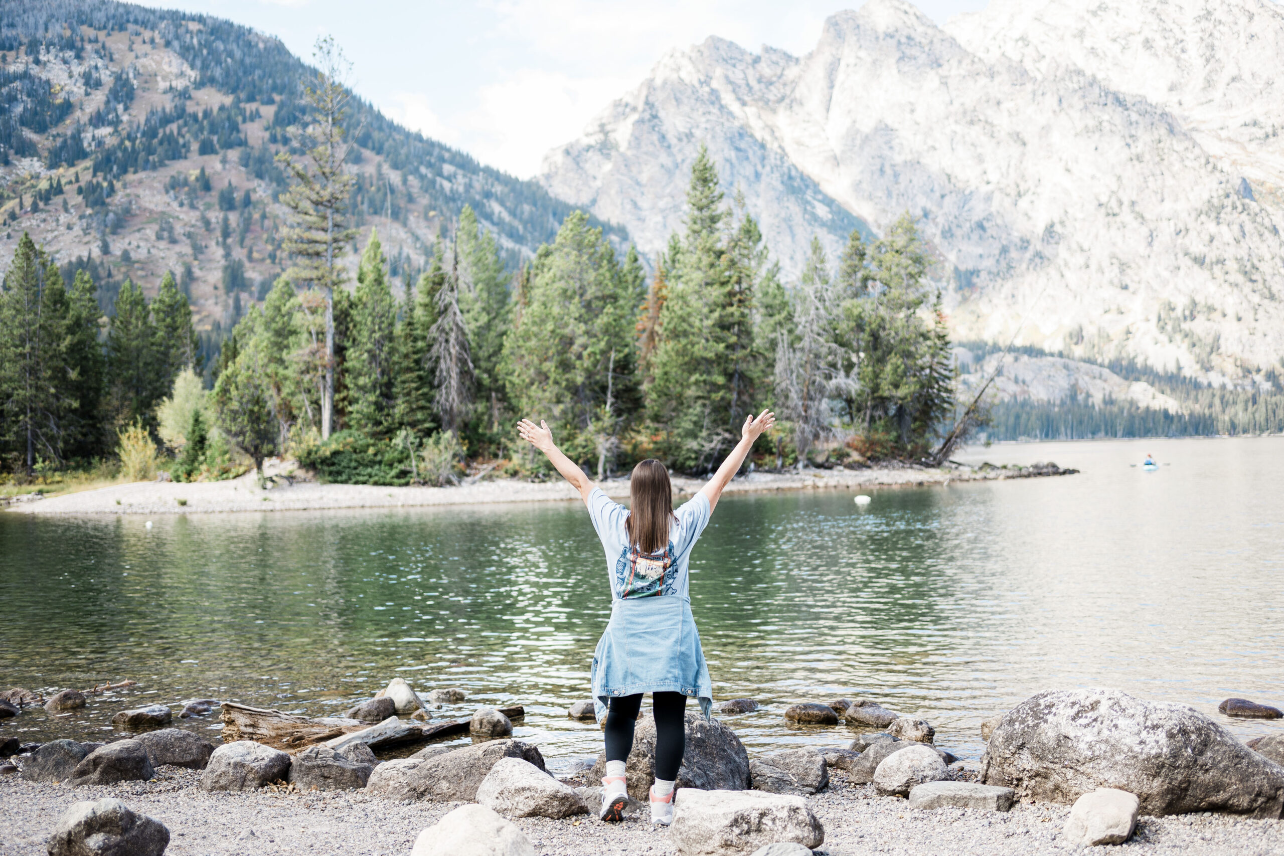 Jenny Lake at Grand Teton National Park, Jackson Hole in September