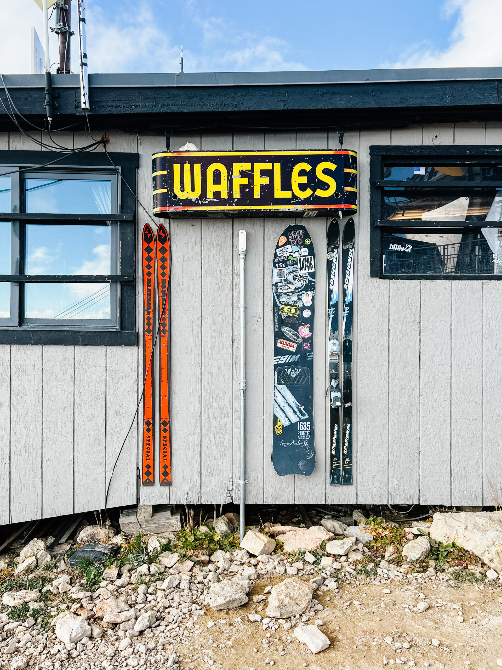 waffles on the top of rendezvous mountain in jackson hole wyoming