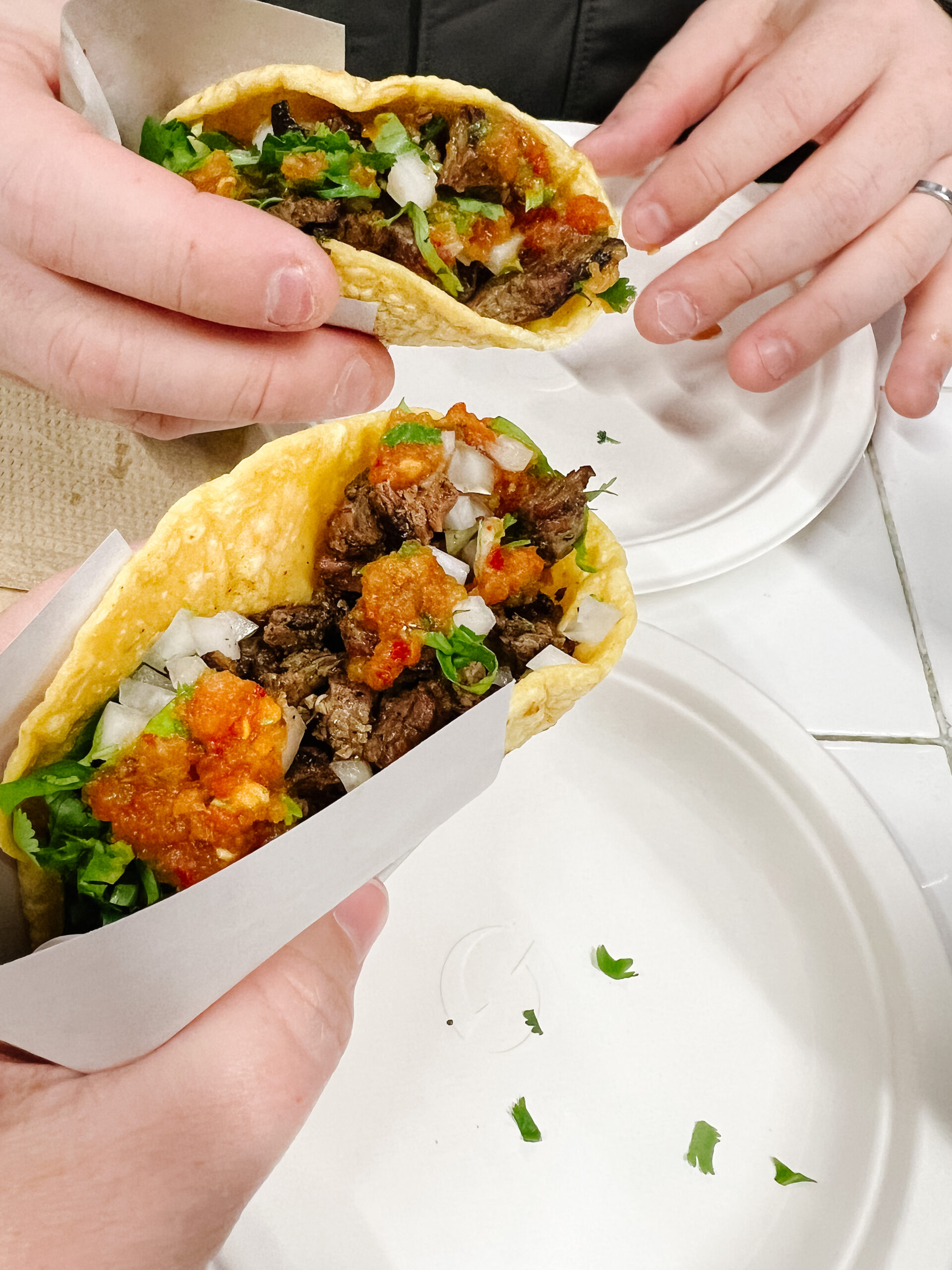 Steak tacos from Los Tacos No 1 in New York City