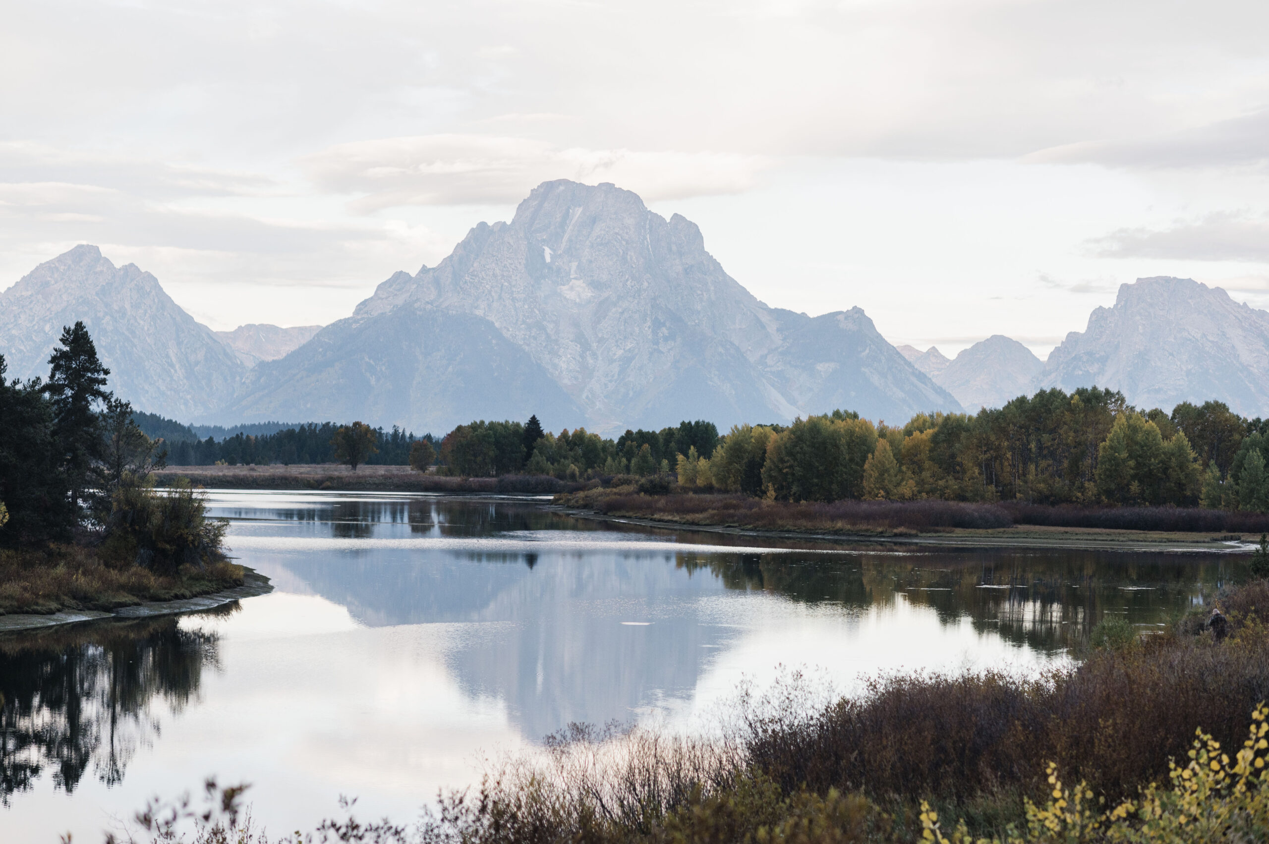 grand teton national park mountains at sunrise from jackson Hole