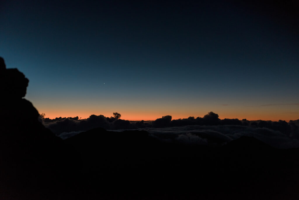 Sunrise at Haleakala National Park in Maui Hawaii