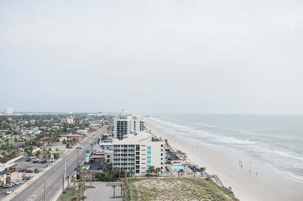 Rooftop views of Daytona Beach pier and Daytona from the rooftop of Max Daytona Beach Resort