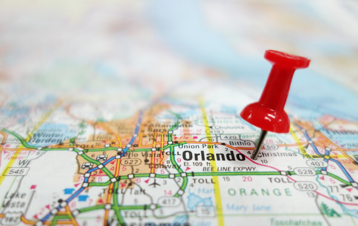 Map of Orlando and surrounding areas--best day trips from Orlando for couples and families