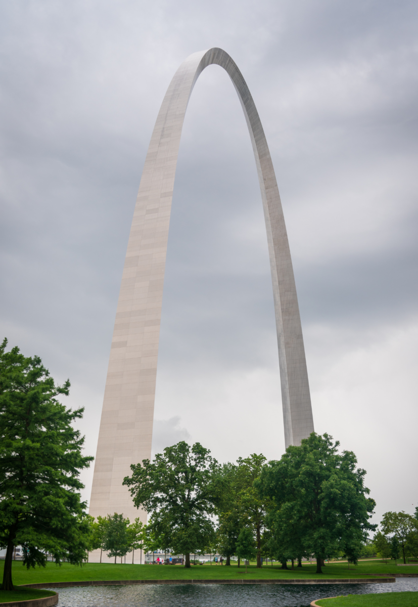 Gateway Arch located in Saint Louis, Missouri--best family vacation destinations in the midwest USA