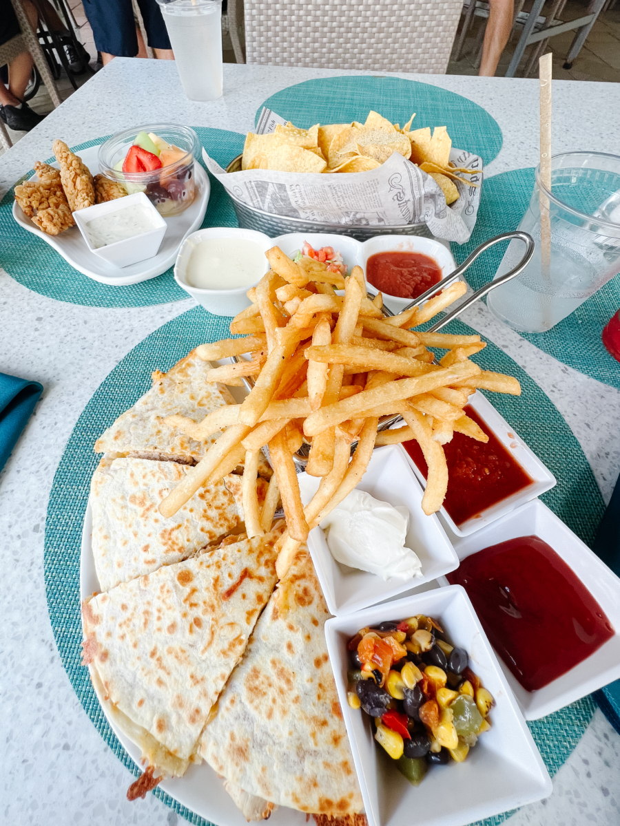 Quesadilla, fries, chips, salsa, chicken and more from Calypso's Pool Bar and Grill at Caribe Royale Orlando