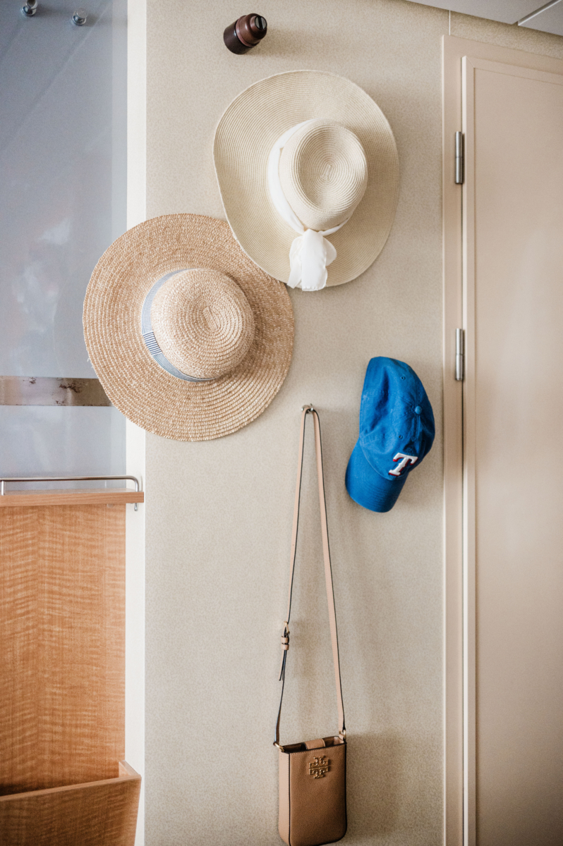 Example of using magnetic hooks on cruise ship--amazon cruise ship essentials for families