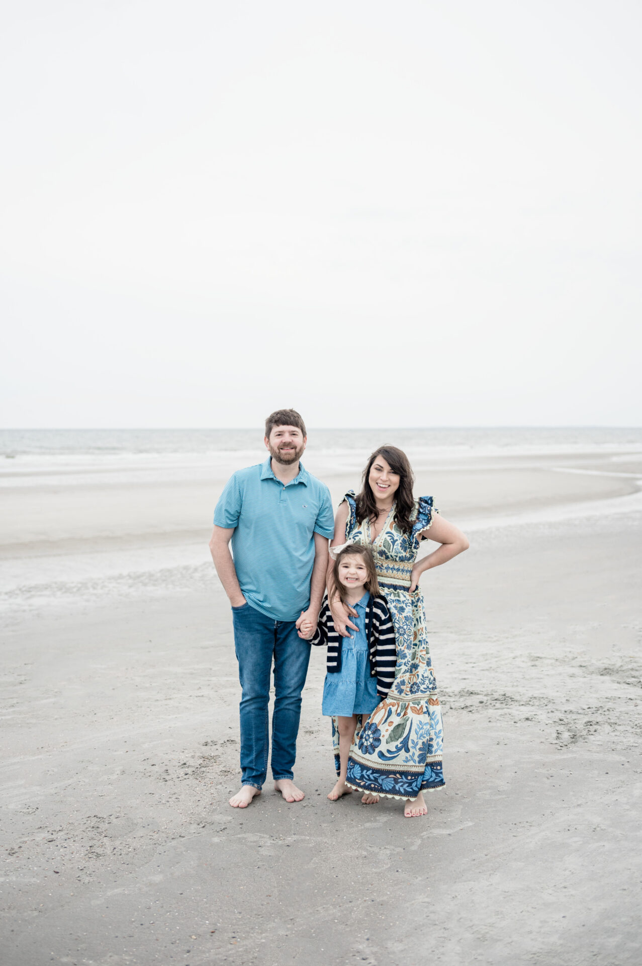 The Naylor family posed together on the beach in Hilton Head Island--family friendly activities in hilton head island